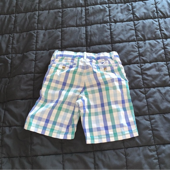 Janie and Jack blue white green plaid‎ check cotton boys shorts age 2 - Picture 1 of 9